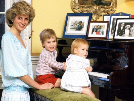 La princesa Diana siempre se vio muy contenta con sus dos hijos.
