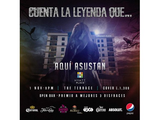 ¡Cuenta la leyenda que... AQUÍ ASUSTAN! by Hyatt Place San Pedro Sula <br/>Si quieres una fiesta diferente para este Halloween, Hyatt Place de San Pedro Sula lo trae para ti. Este 1 de noviembre disfruta de una noche escalofriante en The Terrace a partir de las 9:00 pm. Podrás disfrutar de los beats de Dj Bishop, premios increíbles a los mejores disfraces y un ambiente espectacular. <br/><br/>