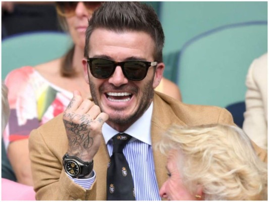 David Beckham el alma de la fiesta en Wimbledon