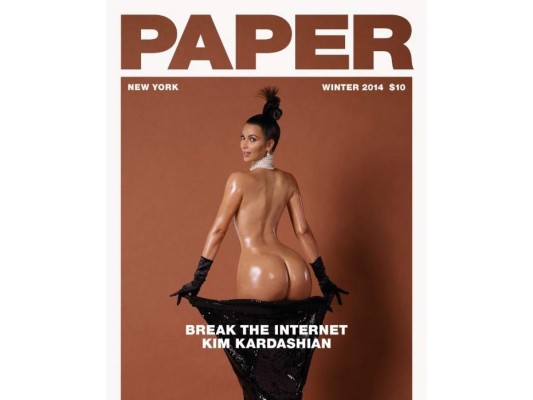 Rompiendo Internet<br/>Ha sido muchas veces que Kim ha hecho que la gente hable con una foto atrevida, pero ninguna más que la portada de la revista Paper, tomada por el reconocido fotógrafo Jean-Paul Goude, que mostraba a Kim quitándose un vestido de lentejuelas negro, haciendo alarde de sus curvas envidiables.<br/>