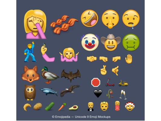 Emojis que verás en 2016