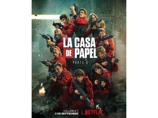 La Casa de Papel, Temporada 5, Vol. 1<br/>Fecha de estreno: 3 de septiembre. La última temporada de esta exitosa serie es uno de los estrenos más esperados en los primeros días del mes.<br/>