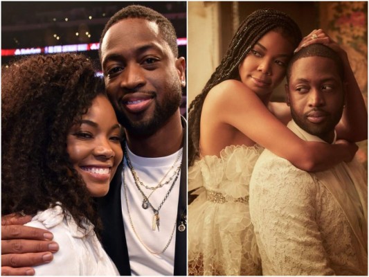 Dwayne Wade junto a su esposa Gabrielle Union