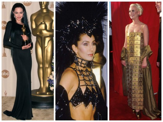 Angelina Jolie en el 2000, Cher en 1986, Lizzy Gardiner en 1995 la alfombra roja nunca había sido tan polémica y ellas quedaron inmortalizadas como las peor vestidas de los premios de la Academia