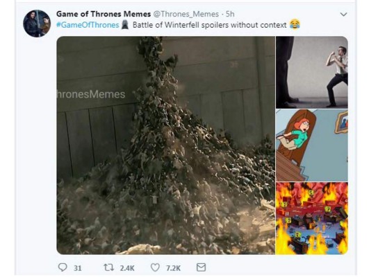 Memes del tercer capítulo de la temporada 8 de Game of Thrones