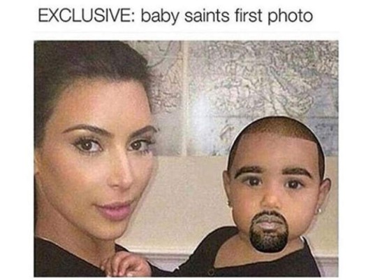 Se burlan con memes del nombre del hijo de Kim Kardashian y Kanye West