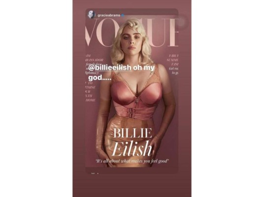 Celebridades reaccionan a la portada de Billie Elish para Vogue