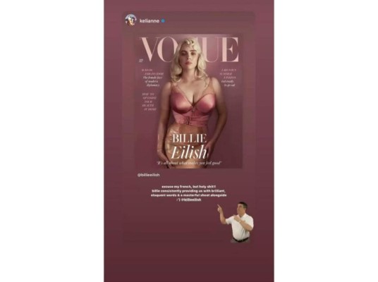 Celebridades reaccionan a la portada de Billie Elish para Vogue