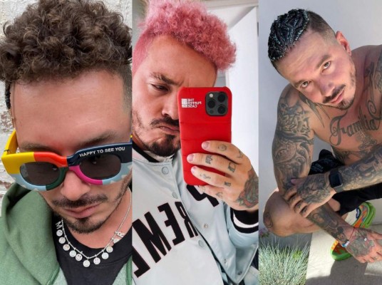 J Balvin<br/>El representante urbano se ha dado a conocer siempre por sus cambiantes looks en su cabello, desde colores morados y negros a rayitos rubios. El último corte que se le vio al artista fue uno trenzado en el que sale en la colaboración del video “Que mas pues”, junto a María Becerra.<br/>