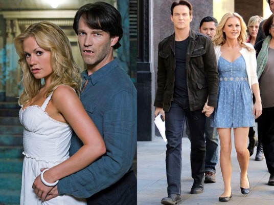 Stephen Moyer y Anna Paquin; el rodaje de True Blood fue donde ambos se enamoraron y este amor los llevaría a la crianza de gemelos.