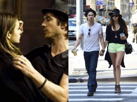 Nina Dobrev e Ian Somerhalder se conocieron en el set de grabación de The Vampire Diaries y tuvieron una relación por tres años. No obstante, terminaron y todavía tenían que ser intereses amorosos en la serie, auch.