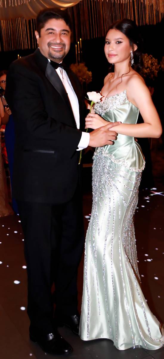 Maria Banegas y su padre Jorge Banegas. 