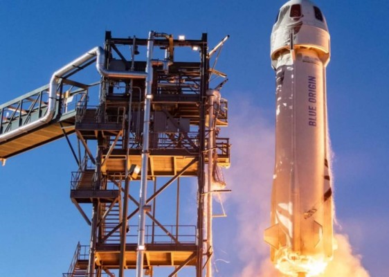 Su empresa, Blue Origin, busca comercializar los viajes espaciales con fines turísticos así como crear un cohete reutilizable. Su más reciente misión a bordo del New Shepard duró 10:10 minutos y alcanzó el límite del espacio exterior.