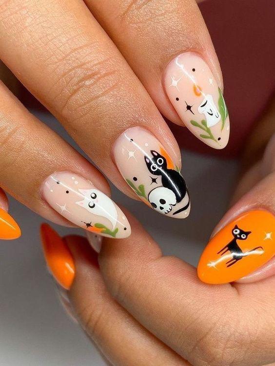 Divertidos diseños de uñas de Halloween