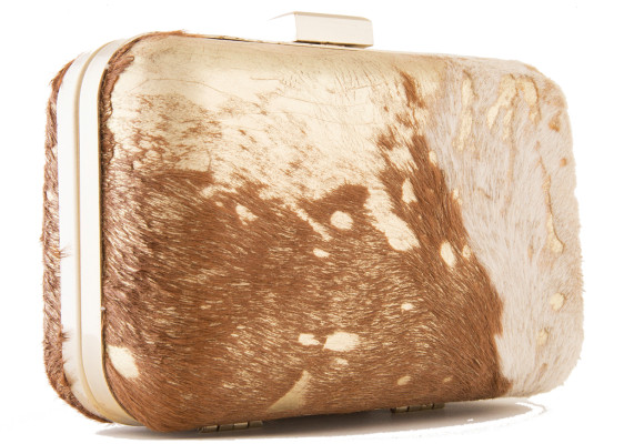 Boxy. Clutch de piel en tonos café by Gimoni