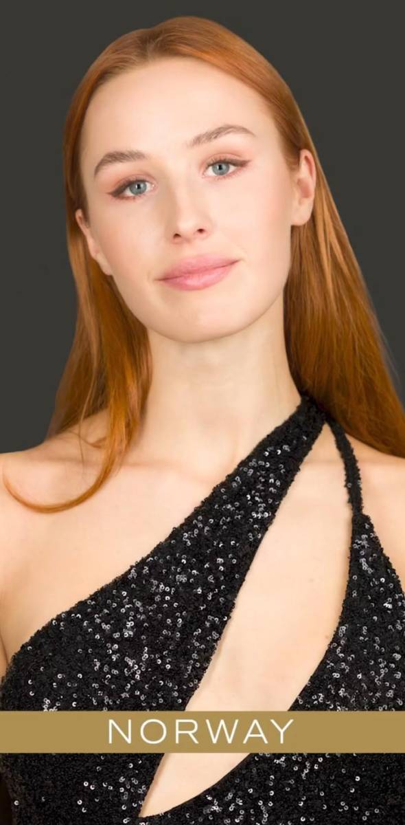 <b>Noruega</b>Julie Marie Tollefsen, una talentosa diseñadora de moda noruega de 27 años, originaria y criada en la capital de Noruega, se encuentra actualmente en preparativos para representar a su nación en el prestigioso certamen Miss Universo 2023.
