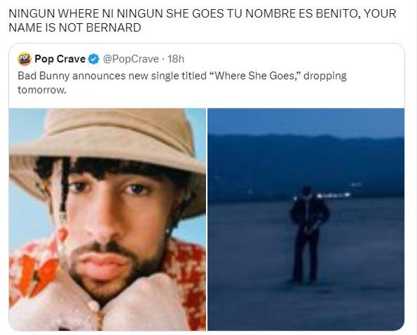 Bad Bunny anuncia nueva canción y le cae lluvia de críticas... y memes