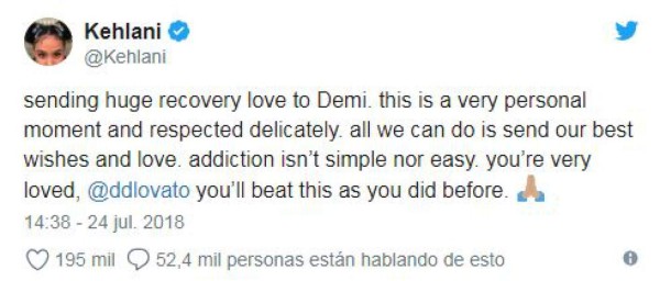 Celebridades apoyan a Demi Lovato tras su hospitalización