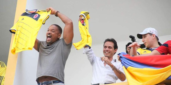 Will Smith celebra con Colombia