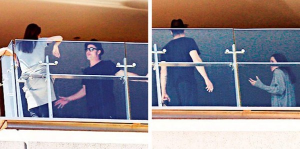 Angelina y Brad peleando en Sidney