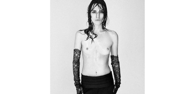 Keira Knightley posa topless contra photoshop