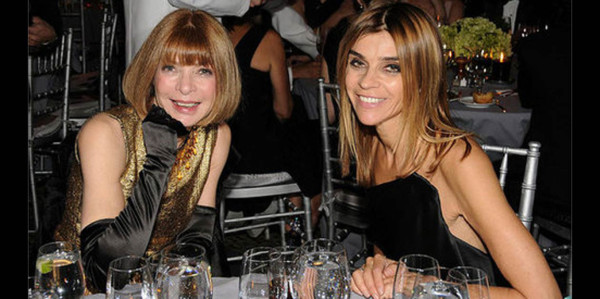 Carine Roitfeld junto a Anna Wintour