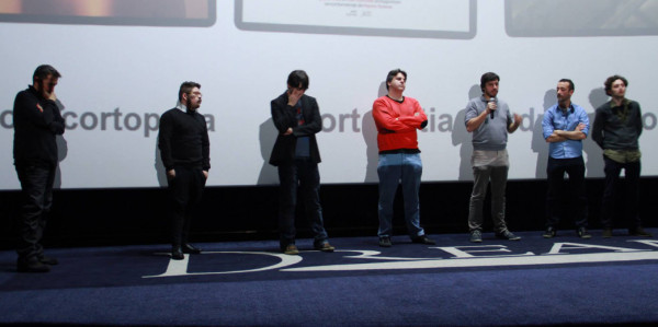 Jurek, segundo de izquiera a derecha, junto a los participantes en la cuarta edición de Cortopatía.