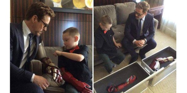 Robert Downey Jr. sorprende a niño con regalo