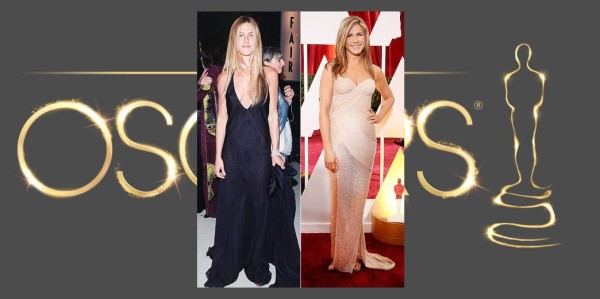 Estrellas en los Oscar, antes y ahora