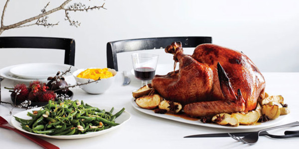 Pavo al maple y romero