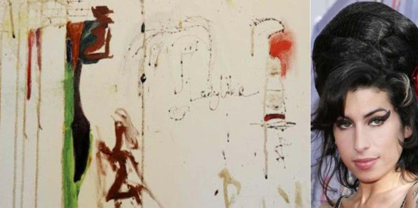 Venden cuadro con sangre de Amy Winehouse