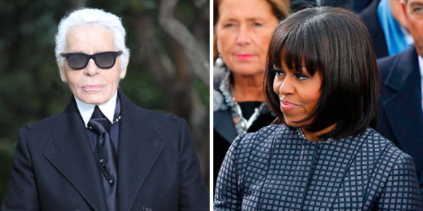Karl Lagerfeld arremete contra flequillo de Michelle Obama