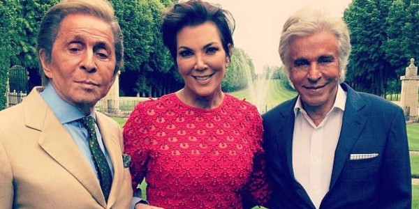 Kim y Kanye celebran en la mansión de Valentino