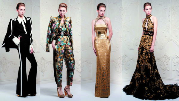 New age baroque prints over textures