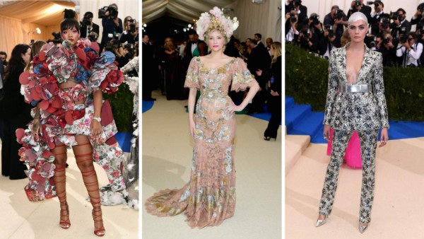 Las celebridades podrían ser perdonadas por su look ya que debían seguir el código de vestuario de la Met Gala 2017.