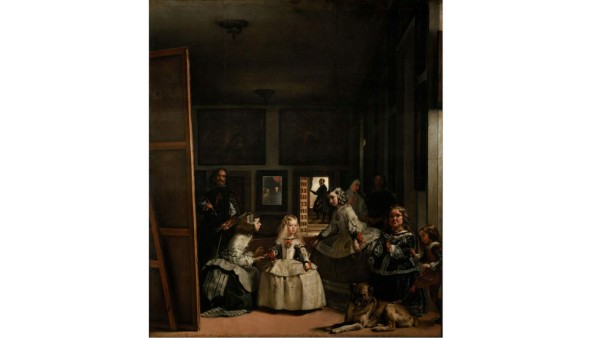 Las Meninas, esta pintura es considerada la obra maestra del pintor Diego Velásquez. Fue elaborada en el siglo XVII inspirada en la infanta Margarita hija de Felipe XV, Rey de España mientras es atendida por 'las meninas' de su madre (asistentes de la Reina Mariana de Austria).
