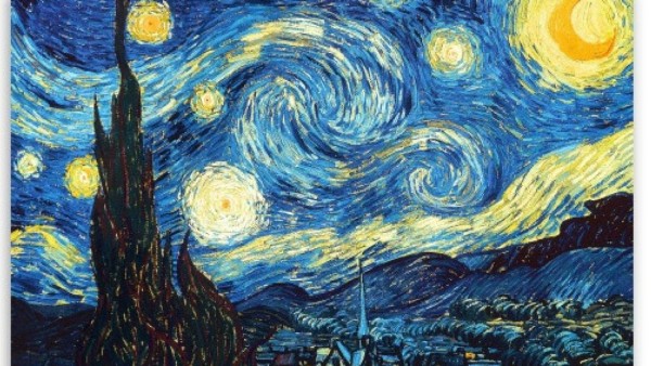 La Noche Estrellada de Van Gogh, esta pintura es una de las más reconocidas de Vincent Van Gogh. La obra fue creada en 1889 mientras Van Gogh estaba en un manicomio y su inspiración la vista que tenía desde su ventana que hoy es parte de la colección del Museo de Arte Moderno de Nueva York.