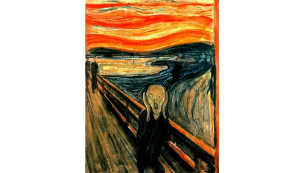 El grito. Del pintor noruego Edvard Munch en 1893. Esta obra tiene cuatro versiones, dos de las cuales fueron robadas en 1994 y en 2004 dándole mas fama a esta pintura. Actualmente una de ellas se puede encontrar en la Galería Nacional de Noruega.
