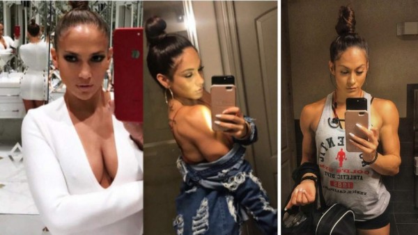 La doble de Jennifer Lopez es una joven fisiculturista