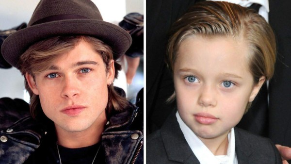 Brad Pitt y Shiloh Nouvel Pitt<br/>Es una viva imagen de su padre en la niñez. No dudamos que pronto estará en la pantalla grande o rompiendo corazones por el mundo.<br/>