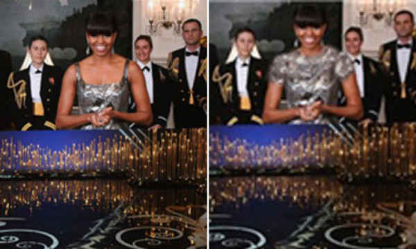 Irán censuró el escote de Michelle Obama