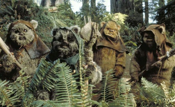 Ewoks nunca fueron llamados por su nombre en Return of the Jedi. ¿Cómo sabemos su nombre? Estaba en los créditos de la película.