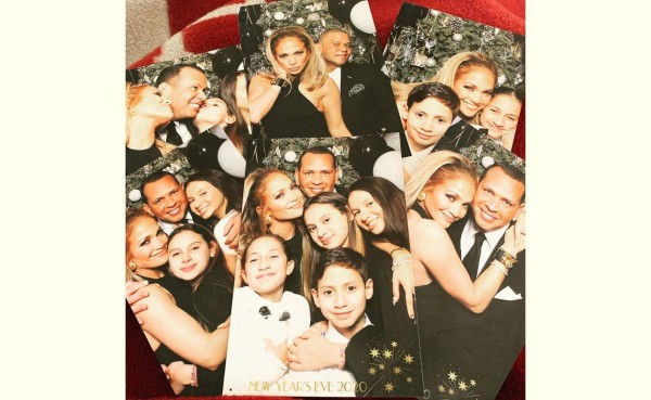 Jennifer López, Alex Rodríguez y su familia.
