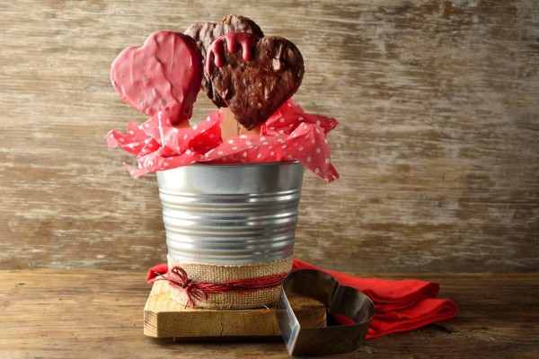Paletas de brownie y nueces