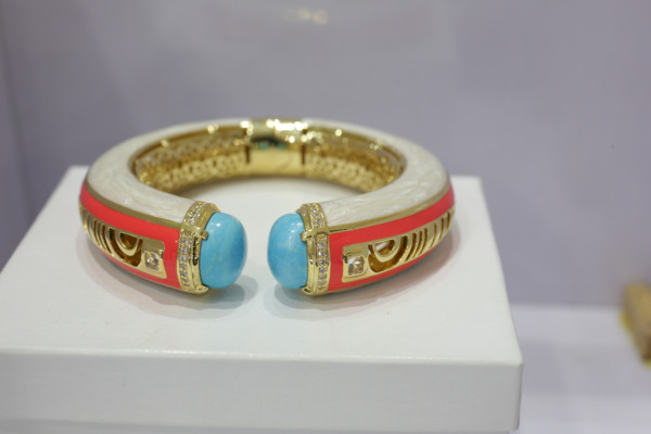 Pulsera de Lauren G. Adams de la colección Caribbean Waters, con baño de oro y turquesas