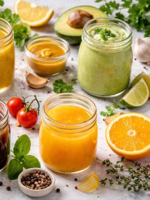 Dale vida a tus ensaladas con estos siete aderezos fáciles, frescos y llenos de sabor. Desde opciones cremosas hasta combinaciones cítricas y ligeras, cada uno aporta un toque especial que convierte lo simple en delicioso. Perfectos para variar tus comidas sin complicarte en la cocina