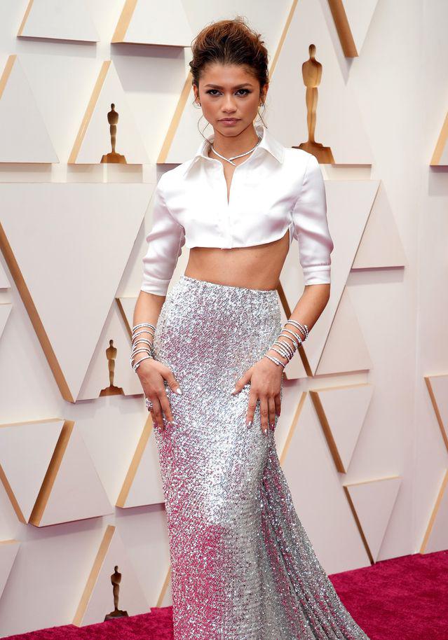 Zendaya en Valentino para los Óscar 2022.