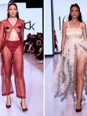 Erick Molina se unió al line up de la X edición de BAC Estilo Moda como diseñador emergente bajo su marca RICK. Molina apostó por una colección de contrastes entre texturas transparentes, encajes, organza y velvet negro. Su colección, denominada Mircalla, está inspirada en el universo de Carmilla, una novela corta gótica escrita por el escritor irlandés, Sheridan Le Fanu en 1872. A través de encajes, transparencias, organza y velvet negro, el diseñador plasma un viaje de amor trágico y tóxico, contrastado con fibras naturales como lino y algodón que aportan frescura a la propuesta.