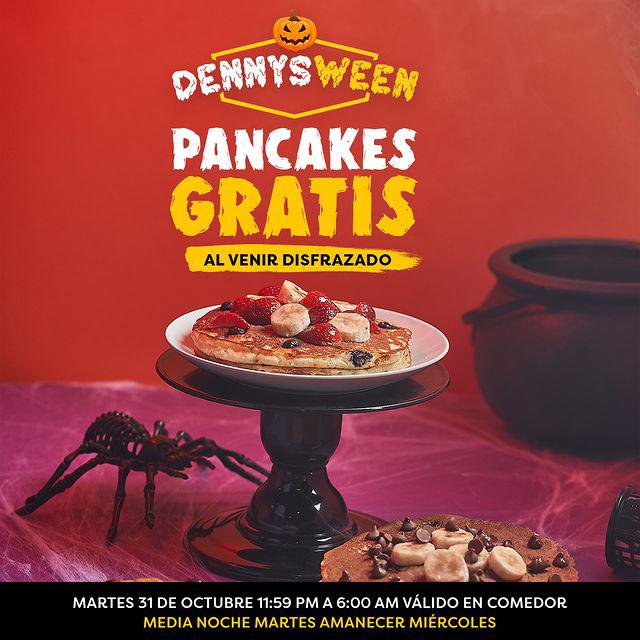 ¡Prepárate para un festín de PANCAKES GRATIS este 31 de octubre en Dennysween! Únete a este evento espeluznantemente delicioso y disfruta tus pancakes favoritos en el lugar que adoras. 