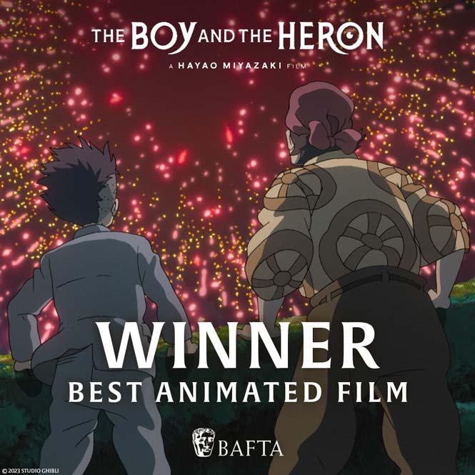 <b>The Boy and the Heron</b>, ganadora de la categoría “Mejor película animada”.